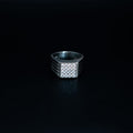 Silver Pave Cigar Band Ring
