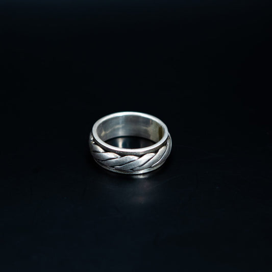Silver Woven Band Ring