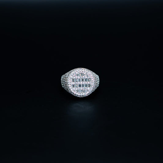 Silver Engraved Signet Ring