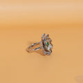 Silver Floral Halo Cocktail Ring