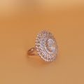 Rose Gold Oval Pave Ring