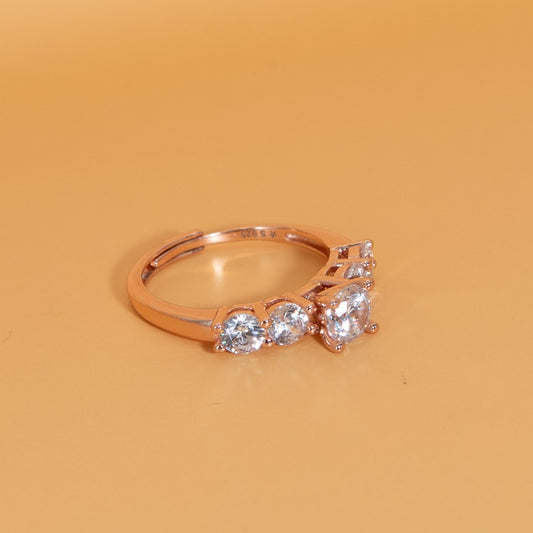 Rose Gold Trilogy Accent Ring