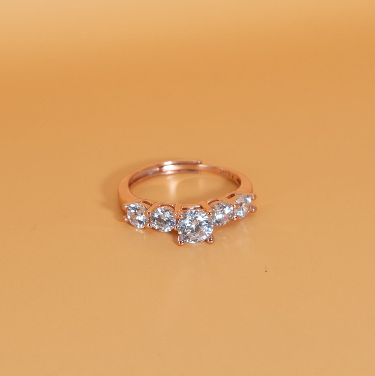 Rose Gold Trilogy Accent Ring