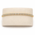 Golden Diamond Line Bracelet in 14K Gold