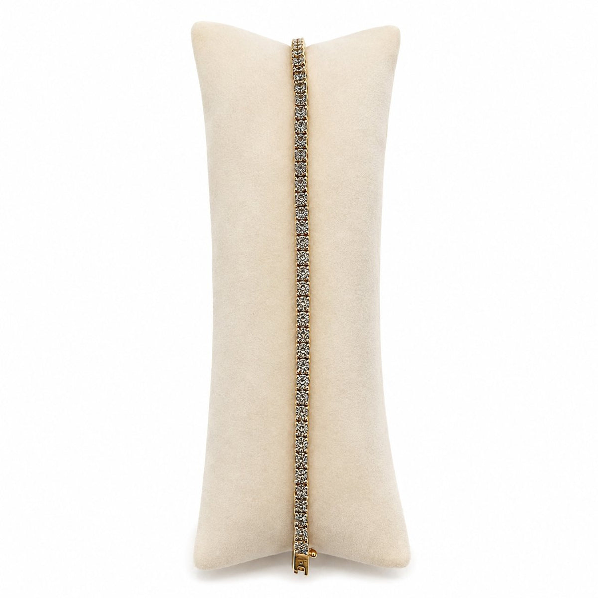 Golden Diamond Line Bracelet in 14K Gold
