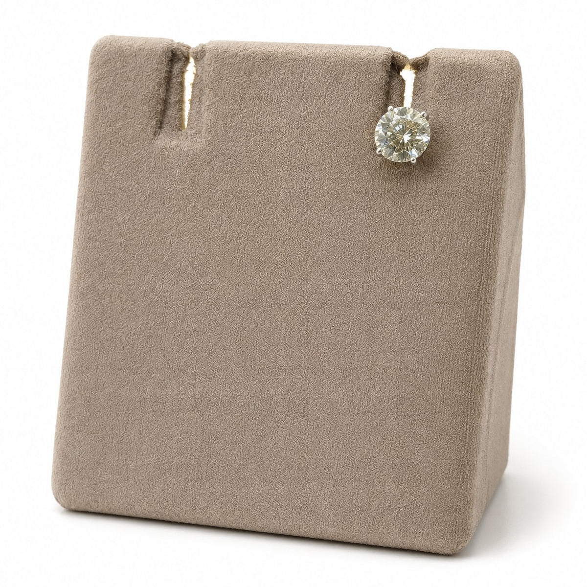 Solitaire Diamond Single Earring in 14K Gold