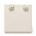 Petal Diamond Cluster Earrings in 14K Gold