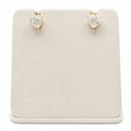 Heart Diamond Stud Earrings in 14K Gold