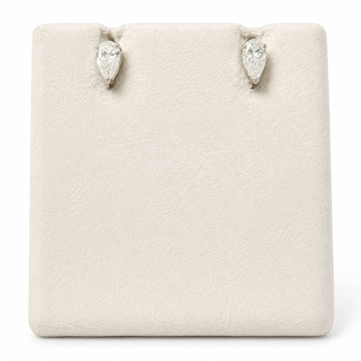 Pear Diamond Stud Earrings in 14K Gold