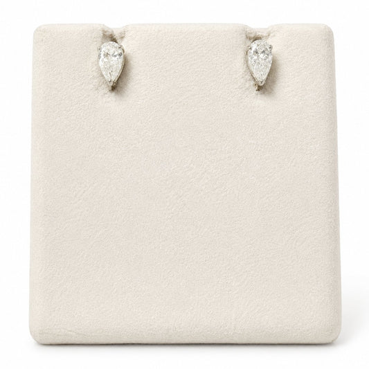 Pear Diamond Stud Earrings in 14K Gold
