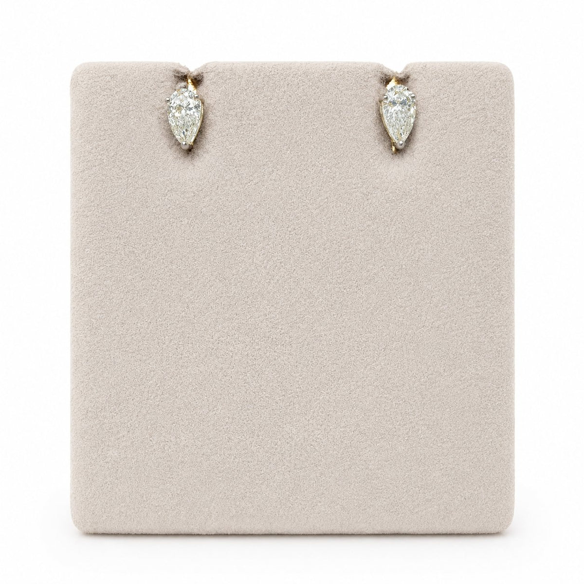 Pear Diamond Stud Earrings in 14K Gold