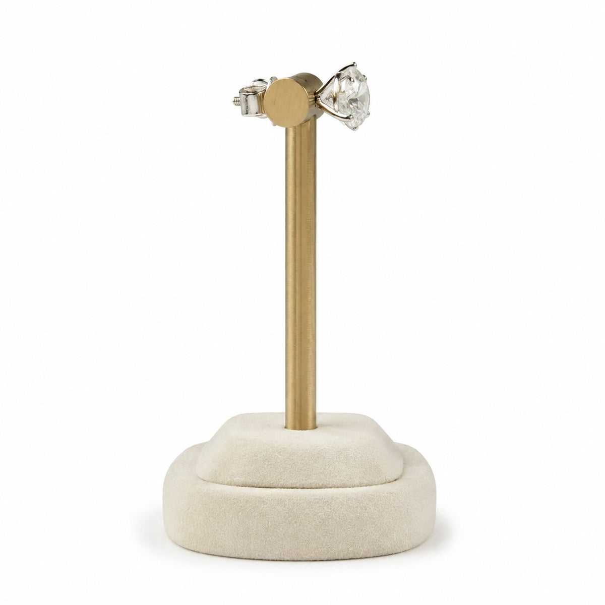 Round Diamond Stud Earrings in 14K Gold